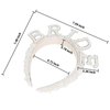 BAHABY Bridal Headband Bachelorette Party Favors Bride Headband Bridal Headpiece White Pearl Headbands for Women Bridal Shower Decorations