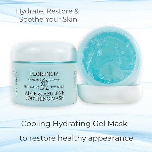 Florencia Aloe & Azulene Soothing Hydrating Gel Mask, Hydrating Recovery, 2 Fluid Ounce