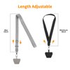CACOE Phone Lanyard 2 Pack-2× Adjustable Neck Strap,2× Phone Patches,Universal Cell Phone Multifuctional Patch Lanyards Compatible with Most Smartphones(Black+Gray)