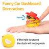 wonuu Rubber Duck Car Ornaments Duck Car Dashboard Decorations for Cool Car Accessories with Cowboy Hat Necklace and Sunglasses, A_Black Cowboy hat