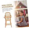 jojofuny Dollhouse Wooden High Chair, Miniature Highchair, Mini House Supplies, Mini Doll Furniture 1:12 Scale Desktop Chair Decoration Accessories
