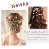 NAISKA 8PCS Gold Star Hair Accessories Spiral Hair Pins Wedding Stars Hair Clips Bridal Headpieces Decoration Loc Dreadlock Accessories Hair Jewelry for Women and Girls (Silver)