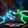 BOZOBO Luminous T13 Action Figure Set, 2PCS Titan 13 Robot Action Figure 3D Printed T13 Action Figure Articulated, Lucky 13 Gift for Collectors Desktop Decorations, Grow in The Dark Blue & Green