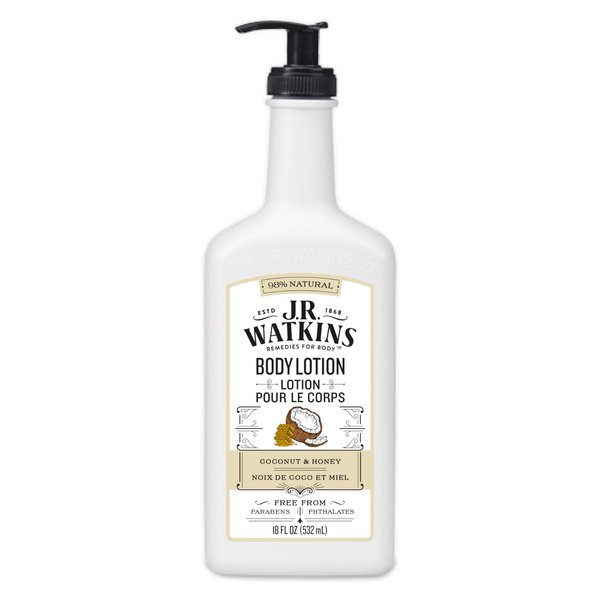 J.R. Watkins Coconut Milk and Honey Daily Moisturizing Lotion, 18 Ounces