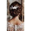 Bmirth Wedding Hair Comb Pearl Bride Headpieces Rhinestone Bridal Side Hair Accessories Hair Jewelry for Women and Girls (Flower hair comb)