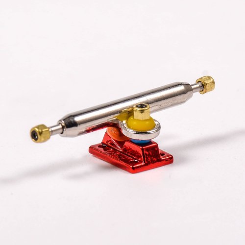 RACOFSB Fingerboard Trucks with Upgraded Urethane Bushings and Pivot Cup,34mm 32mm Width,Normal Kingpin (Red, 34mm)