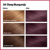 Revlon Permanent Hair Color, Permanent Hair Dye, Colorsilk with 100% Gray Coverage, Ammonia-Free, Keratin and Amino Acids, 34 Deep Burgandy, 4.4 Oz (Pack of 3)