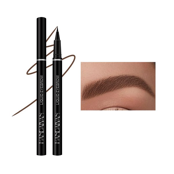 Kyannkara Eyebrow Pencil Stereoscopic Eye Makeup Eyebrow Makeup, Long Lasting, Smudge-proof Natural Coffee brown