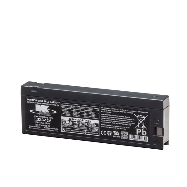 MK Battery ES2.3-12V Maintenance-Free Rechargeable Sealed Lead-Acid Battery