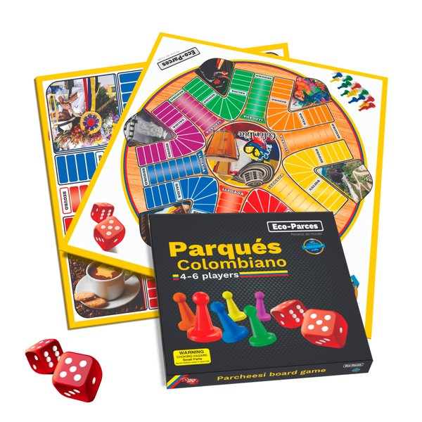 PARQUES JUEGO DE MESA Colombiano 4 Y 6 JUGADORES 50x50 Colombian Parques Board Game Parchis Game Original Parcheesi Colombian Gifts Productos Artesanias Colombia
