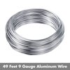 Aluminum Wire, Anezus 9 Gauge 12 Gauge 18 Gauge Bendable Metal Wire Armature Aluminum Craft Wire for Wreath Making Beading Floral (Silver, 3 mm Thickness)