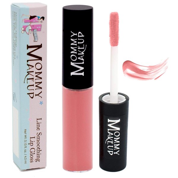 Mommy Makeup Line Smoothing Lip Gloss with Brown Algae & Golden Seaweed - Glossy, Moisturizing, High Shine, Paraben Free Lipgloss in Posey (A Dusty Pink Rose)