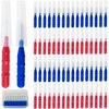 GXXMEI 250PCS Braces Dental Brush Flosser for Cleaner Interdental Brush Toothpick Dental Tooth Flossing Head Oral Dental Hygiene Toothpick Cleaners Cleaning Tool