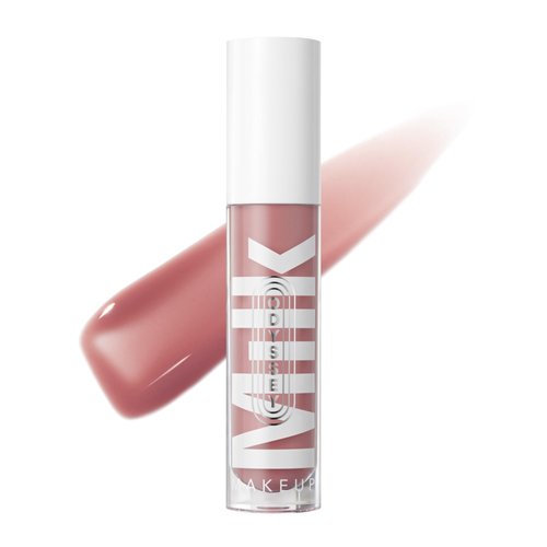 Milk Makeup Odyssey Lip Oil Gloss, Werk Trip (Dusty Rose) - 0.2 oz - Semi-Sheer, High-Shine Lip Gloss for Smoother, Fuller Lips - Long Lasting & Non Sticky - Sweet Vanilla Scent - Vegan Cruelty Free
