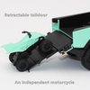 Qcar 1/24 Pick-up Truck Toys for Kids, Pickup Truck with RV Motorcycle, Alloy Truck Toy Vehicles with Sound and Light, Pick-Up Play Trucks for Adults Kids Play or Display Gifts (Green)