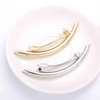 Vacaonio Silver Tube Bar Hairclip Barrette Polished Bar Hairclips Gold Metal Hair Clips French Geometric Bar Hair Barrette Tube Bar Ponytail Holder Hairclip Headclip Decorative Hair Accessories