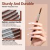 MODELONES Acrylic Nail Brush 100% Pure Kolinsky Hair Bristles Oval Crimped Shaped Sturdy Wooden Handle Acrylic Powder Nail Art Brush Professional Manicure Pedicure Size 8