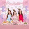 Butterfly Birthday Party Decorations - Butterfly Happy Birthday Banner, Latex Balloons, 3D Butterfly Stickers, Cake Topper, Fringe Curtains and Tablecloth for Girls Spring Garden Party Supplies