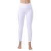ONGASOFT Yoga Pants for Women Fitness Running Workout Leggings Tummy Control Side Pockets White