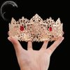 YOVECATHOU King Men Gold Tiara Crown Imperial Medieval Headband Crystal Pageant Costumes For Wedding Cosplay Homecoming Prom Party Decorations
