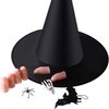 Tatuo Halloween Witch Hat Witch Costume Accessory for Halloween Christmas Party, Black (12 Pieces)