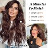 SilkStrands Halo Hair Extensions 24 Inch Invisible Wire Hair Extensions with Adjustable 4 Secure Clips on Soft Transparent Lace Light Brown Hair Extensions Natural Long Wavy Hair Extensions for Women