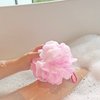 3 Pack Bath Sponge Shower Loofahs Balls 75g/PCS for Body Wash Bathroom Men Women-(Blue,Pink,Green)