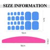 SILPECWEE 20 Sheets Toe Nail Stickers Solid Color Nail Wraps Toenail Polish Strips Self Adhesive Nail Polish Stickers for Women Gel Nail Strips Toes Nail Art Manicure Sticker with 1pc Nail File