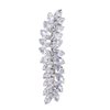 Beaupretty Rhinestone Hair Clips Crystal Leaf Hair Clip Diamond Hair Barrettes Hair Bang Clamp Decorative Alligator Hair Pins For Women Weddings Bridal Hair Accessories Silver