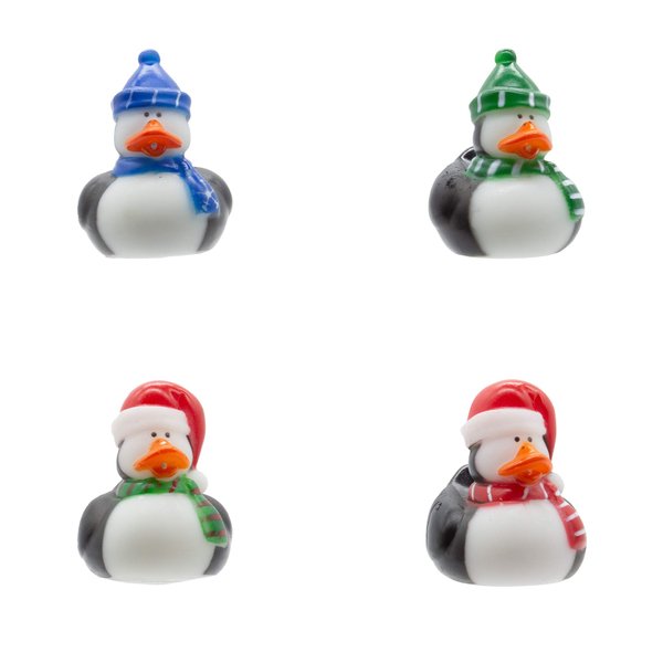 Windy City Novelties 50 Pack - 2" Assorted Winter Themed Rubber Ducky Bath Toys (Penguin)