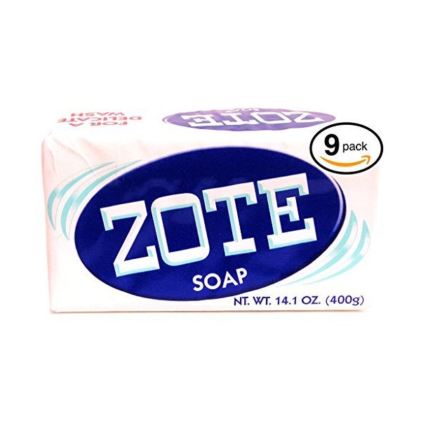 (PACK OF 9 BARS) Zote WHITE Laundry Bar Soap, with Even MORE Whitening Power & Satin Remover. Light Fresh Scent! Safe for delicate clothes! (9 Bars, 14.1oz Each Bar)