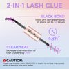 Miuffue 3 PCS Lash Kit Lash Bond and Seal with Lash Tweezers Cluster Remover Kit, DIY Eyelash Glue and Lash Applicator Tool Cluster Eyelash Glue Remover Fast Removal with No Residue