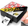 Hyper-Sticky Magnets with Adhesive Backing - 220pcs 0.8x0.08 Strong Magnetic Squares for Whiteboard Fridge - Easy-to-Cut Stickers for Planning and Organization - Teacher Must Have - Teacher Supplies