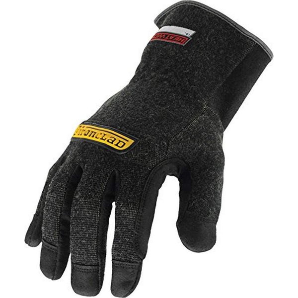 Ironclad HEATWORX REINFORCED; Heat and Cut Resistant Gloves, Palm Heat Protection Rated up to 450°F, (1 Pair), Black