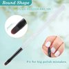 3PCS Nail Clean Up Brushes for OPI Nail Polish Remover, Brushes for Cleaning Polish Mistakes on the Cuticles, Acetone Resistant Nail Brushes for Nail Art and Designs（Jade Clear ）