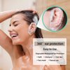 Abnaok 300 Pack Disposable Ear Covers for Shower, Waterproof Plastic Ear Shower Caps, Ear Protectors for Hair Dye, Hair Dryer, Bathing