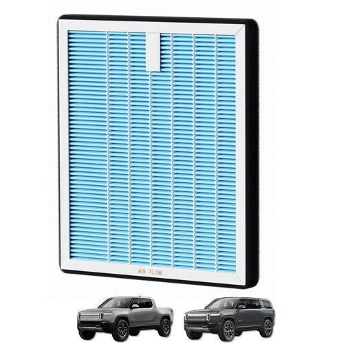 Screw Rhino Rivian R1T R1S Cabin Air Filter HEPA With Activated Carbon Air Filter Replacement Accessories for 2022 2023 2024