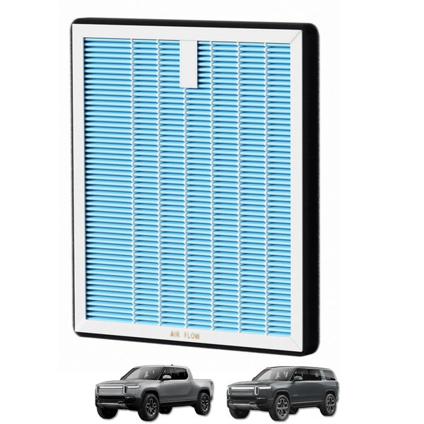 Screw Rhino Rivian R1T R1S Cabin Air Filter HEPA With Activated Carbon Air Filter Replacement Accessories for 2022 2023 2024