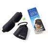 Travelrest Tranquility Sleep Mask with Ear Plugs & Carry Pouch for Home or Travel - Airplane Sleep Mask, Soft Sleep Eye Mask for Men and Women - Total Blackout for Restful Sleep with Adjustable Straps