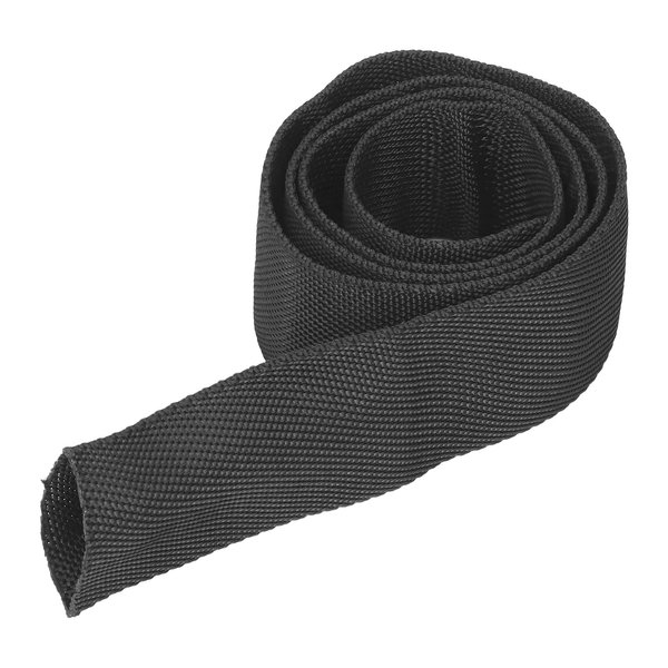 Winch Rope Protector, Fydun Polyester Winch Rope Protective Sleeve Black Universal for 5cm/1.97in Width Cable Line(1M)