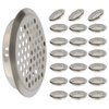XMHF 20Pcs Air Vents 2 Inch Circular Soffit Vent Stainless Steel Round Vent Mesh Hole Louver for Kitchen, Bathroom, Cabinet, Wardrobe and Shoe Cabinet