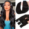 Tape in Hair Extensions Human Hair,Invisible Injected Hand-Tied Hair Extensions 16 Inch,Seamless,Real Human Hair for Black Girl,20 Pcs 50g/Pack Easy DIY Replacement(1B 16 Inch)