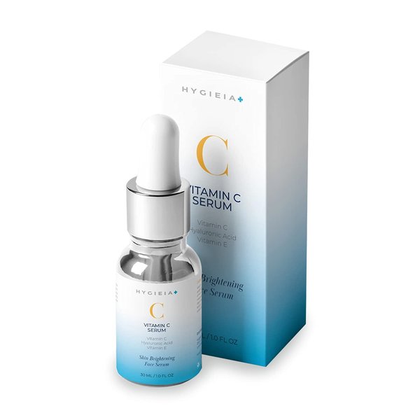 Hygieia Vitamin C Serum – Paraben Free Vitamin C & E Serum with Hyaluronic Acid – Skin Revitalizing & Age Spot Corrector Serum - Hydrating Face Serum for Glowing Skin, 30 ml