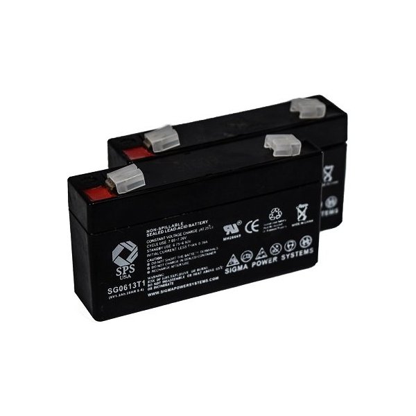 SPS Brand 6V 1.3Ah Replacement Battery for Medela Baar Symphony 2.0 (2 Pack)