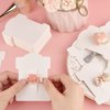 Mototo 200 PCS Hair Clip Bow Display Cards Hair Barrettes Jewelry Display Holder Rectangle Paper Cardboard for Hair Accessories Display and Organizing, 4 x 3 Inches (White)