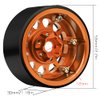 GLOBACT Aluminum 1.9 Inch Beadlock Wheels RC Wheel Rim Set Wheel Hub for 1/10 RC Crawler TRX4 TRX6 Axial SCX10 I II III 90046 AXI03007 Redcat GEN7 GEN8 RC4WD D90 12mm Hex (4Pcs Black Orange)
