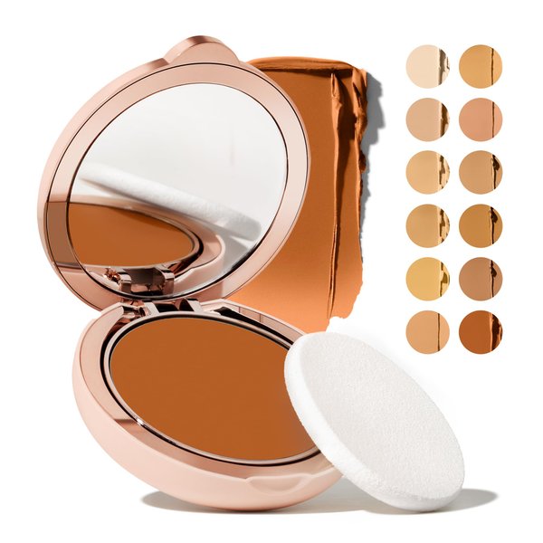 Ilumina CC Creamy Compact SPF 50+ Mineral Broad Spectrum Sunscreen for Face - Tinted Blurring Balm SPF- Matte, Light Coverage - Water & Sweat Resistant - All Skin Types - By Sofia Vergara, 10g 5W1