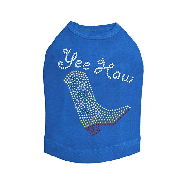Boot (Green & Turquoise) w/Yee Haw Dog Shirt M Royal Blue