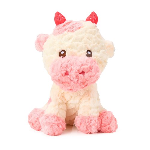 YANJOONJOON Strawberry Cow Stuffed Animal Plush Toys,Soft Cute Stuffed Animals Birthday,Pink Kawaii Cow Plushie Pillow Doll for Kids Boys Girls 11Inch