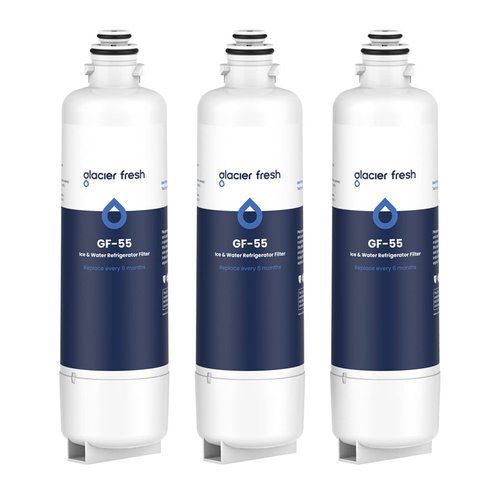 GLACIER FRESH Replacement for Bosch 11025825 Ultra Clarity Pro Refrigerator Water Filter BORPLFTR50, Compatible with 12033030, 12028325, 11032531, BORPLFTR50, WFC100MF, B36CT80SNS, B36CL80ENS (3 Pack)